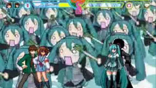 MUGEN: Haruhi Suzumiya and Kyon vs. Miku Hatsune and KAITO