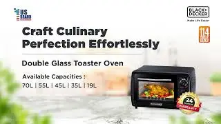 BLACK+DECKER Double Glass Toaster Oven