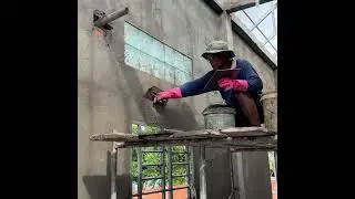 Working Skills To Render Concrete Wall