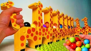 Abnormal Zoo Marble Run Race ASMR # 2 ☆ Giraffe's Head is Falling Down ☆ Creative Healing Sound