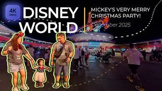 Mickey's Very Merry Christmas Party December 2025! Also Dumbo and Little Mermaid Ride! 4K Video!