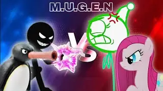 MUGEN 2vs2 - Marshall & Pingu vs Pinkamena & Lord Tourettes
