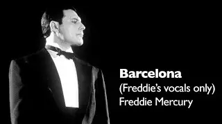 Freddie Mercury - Barcelona - Freddie's Vocals only (Black and White version)