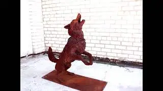 Собака - сварная скульптура  из металла