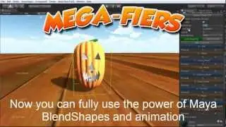 Animated Maya BlendShapes in Unity with MegaFiers