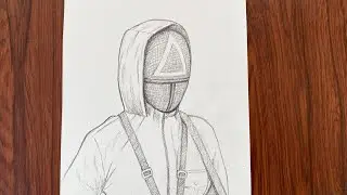 How to draw a Squid Game Guard \ Full drawing by pencil