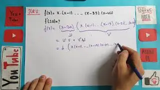 TÜREV ZOR SORU - İZLEMEDEN AYT ' YE GİRME