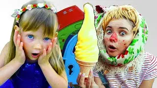 Nastya and Papa Pretend Play Selling Ice Cream