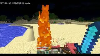 minecraft survival gameplay (with cheats)