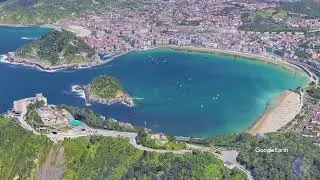 San Sebastián en Google Earth Studio.