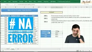 How to resolve #NA error while using Vlookup or Index Match function in excel