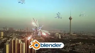 ترکینگ ویدیو در بلندر : سفینه فرازمینی ها در تهران | VFX
