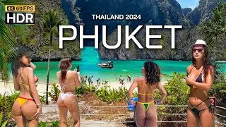 🇹🇭 4K HDR | Walking Phuket BEST Island in the World | Thailand 2024 - With Captions