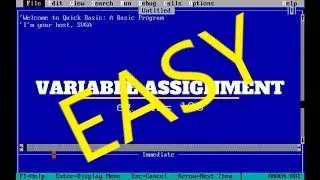 Quick Basic Part I,  a basic program