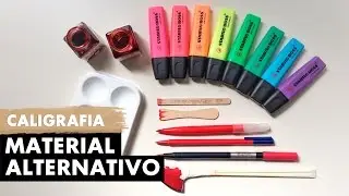 CALIGRAFIA COM MATERIAIS BARATOS | Primeiro Rabisco