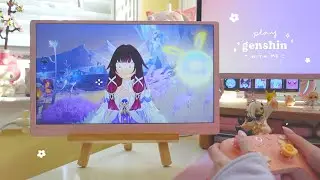 ❄️ playing genshin on a calm winter morning | 40 min of gameplay ambience (jp dub, pc) ✦