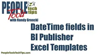 DateTime fields in BI Publisher Excel Templates