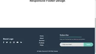 Awesome Responsive Footer Using Just HTML and CSS