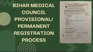 BMC PROVISIONAL/PERMANENT REGISTRATION PROCESS ft.A.AVINASH|BIHAR MEDICAL COUNCL|FOR FMG|JRSHIP|MBBS