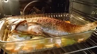 Запечённый крупный лещ с овощами! Быстро, вкусно, полезно!