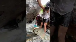 HUNTING🧜‍♂️ SNAKE FISH🐟 HOGENAKKAL | UNDER THE 👇🤯ROCK | ADVENTURE🎣 FISHING #netfishing #viralvideo