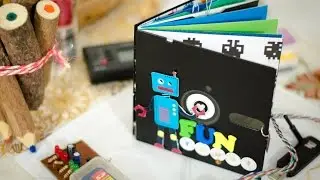 Tutorial mini album reciclando diskettes / floppy disk DIY scrapbook