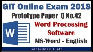 GIT Online Exam - Prototype paper  Word Processing English
