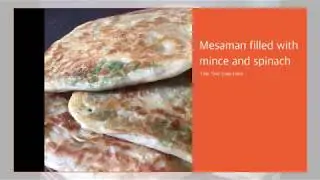 How to make Moroccan pancakes mesaman filled with chicken mince and spinach 😋😋😋😋😋