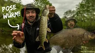 Floater fishing on a small river
