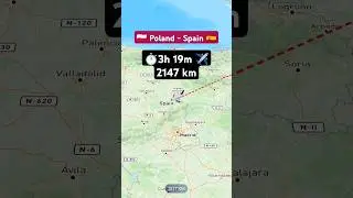 Poland to Spain flight ✈️ route explore live #flight #route #explore #aviation #excelbytesized