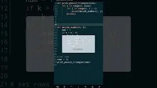 Python Program to print pascal triangle in rows 