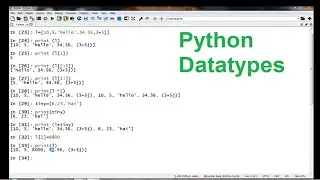 4. Python Datatypes- 