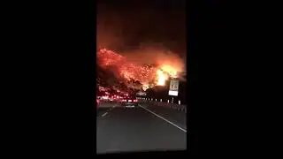 Amazing Footage Of California Wildfires At Night