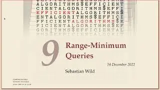 COMP526 (Fall 2022) 9-1 §9.1 The range minimum query problem