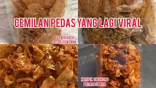 CEMILAN VIRAL KERIPIK KACA KERIPIK PEDAS SINGKONG KACANG