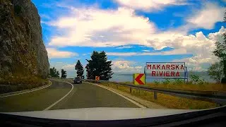 Jadranská magistrála Omiš - Ploče. Driving In Croatia, Chorvatsko 2024