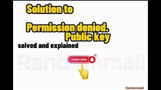 Solution to Permission denied. Public key