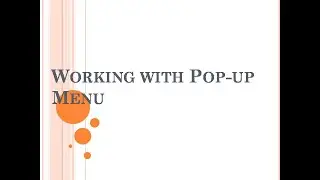 popup menu