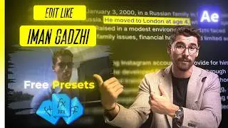 Edit Like Iman Gadzhi | Crazy Techniques to make animation like Iman Gadzhi | After Effects Tutorial