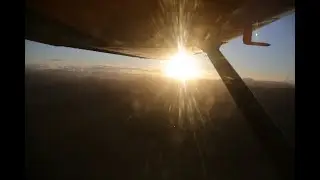 Красивый закат над островом Сахалин