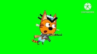 Коржик бежит с оружием футаж