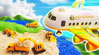 Машины помощники чинят дамбу! 🚧🌊 Видео для детей про игры в машинки