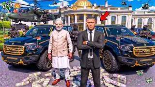 Franklin become the powerfull Security Gaurd of PM in GTA 5 | SHINCHAN & CHOP