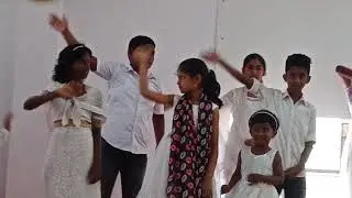 Sunday school students action song