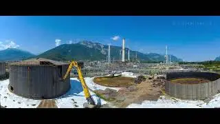 4500 Fotos im Videozeitraffer - 6 Monate Aufnahmedauer - Rückbau Tamoil Öl Raffinerie, Switzerland
