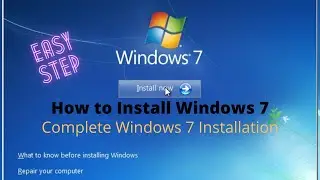 Complete Windows 7 Installation | Easy to Install |  | Step by Step |