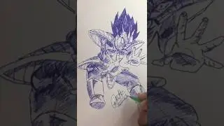 Stick Vegeta fighter 💪😲 #shorts #anime #drawing