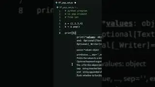 Python Program To Pop Element From The Set | Python Set | Pop | Tech Blooded | 