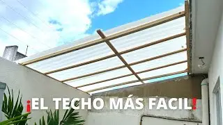 TECHO CON ESTRUCTURA de MADERA! El mas FACIL hazlo tu mismo!