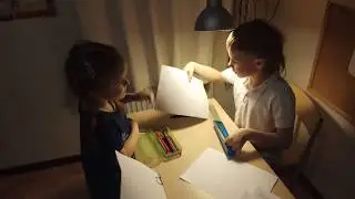Елисей и Алиса играют в школу